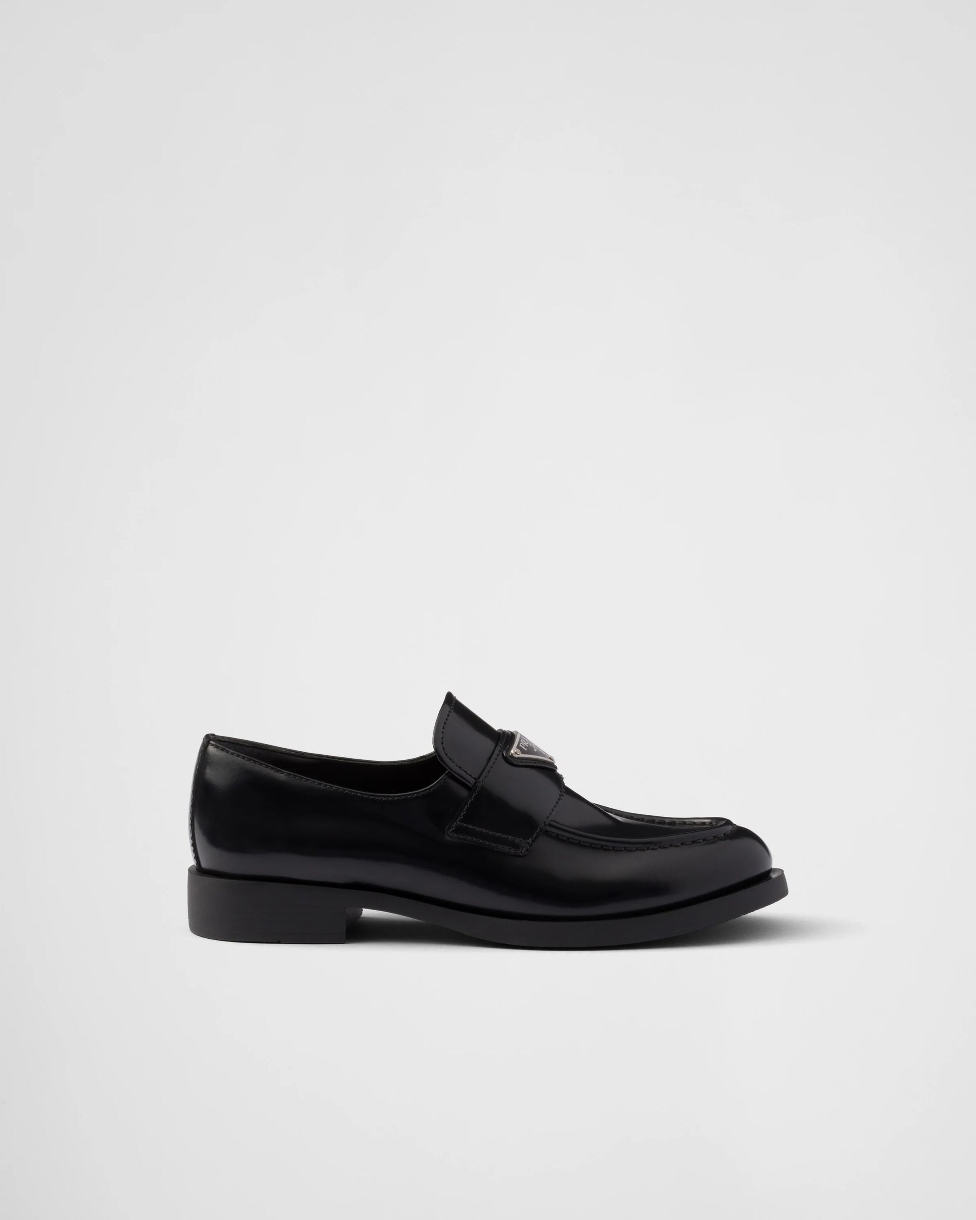 Brushed leather loafers