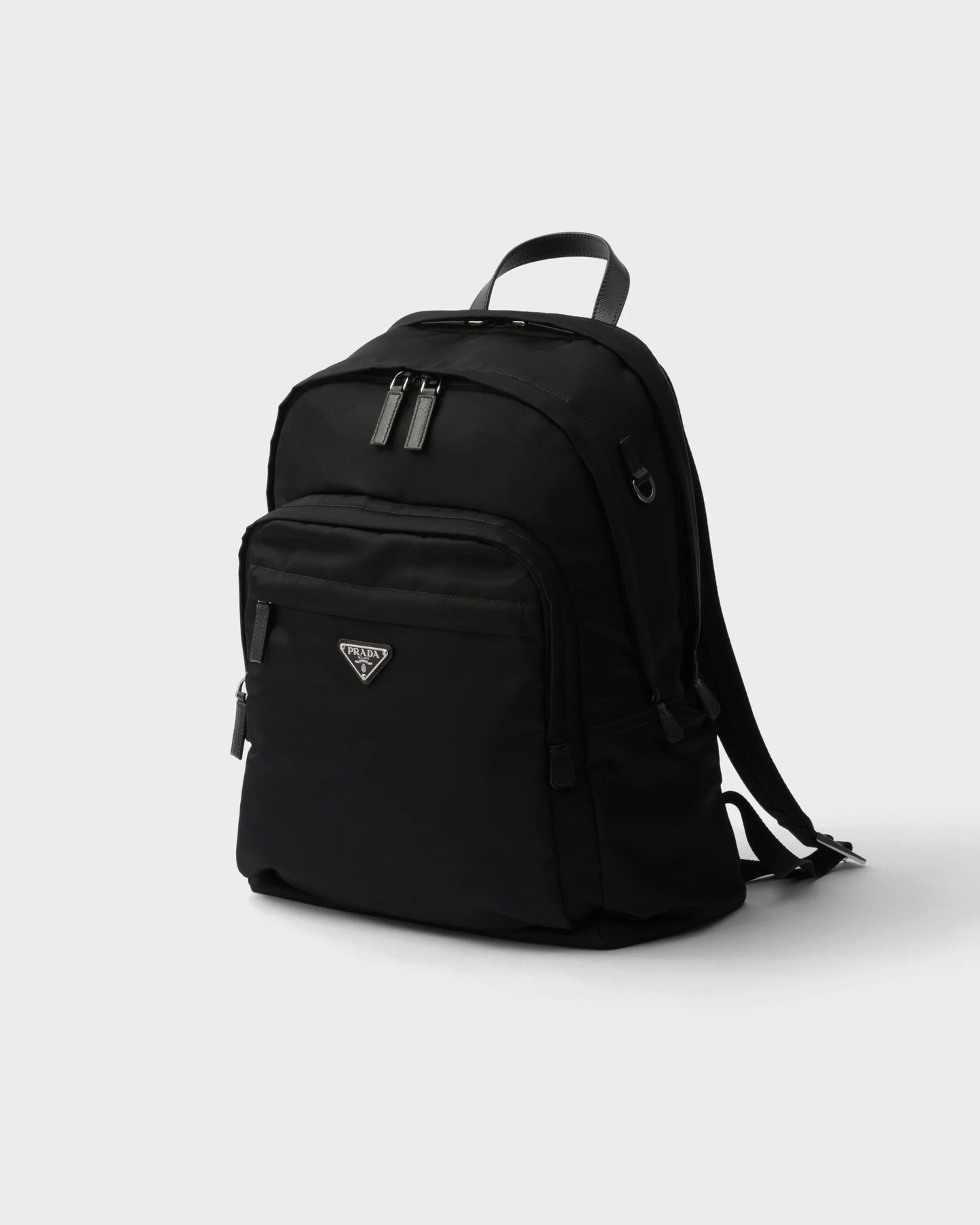 Re-Nylon and Saffiano leather backpack