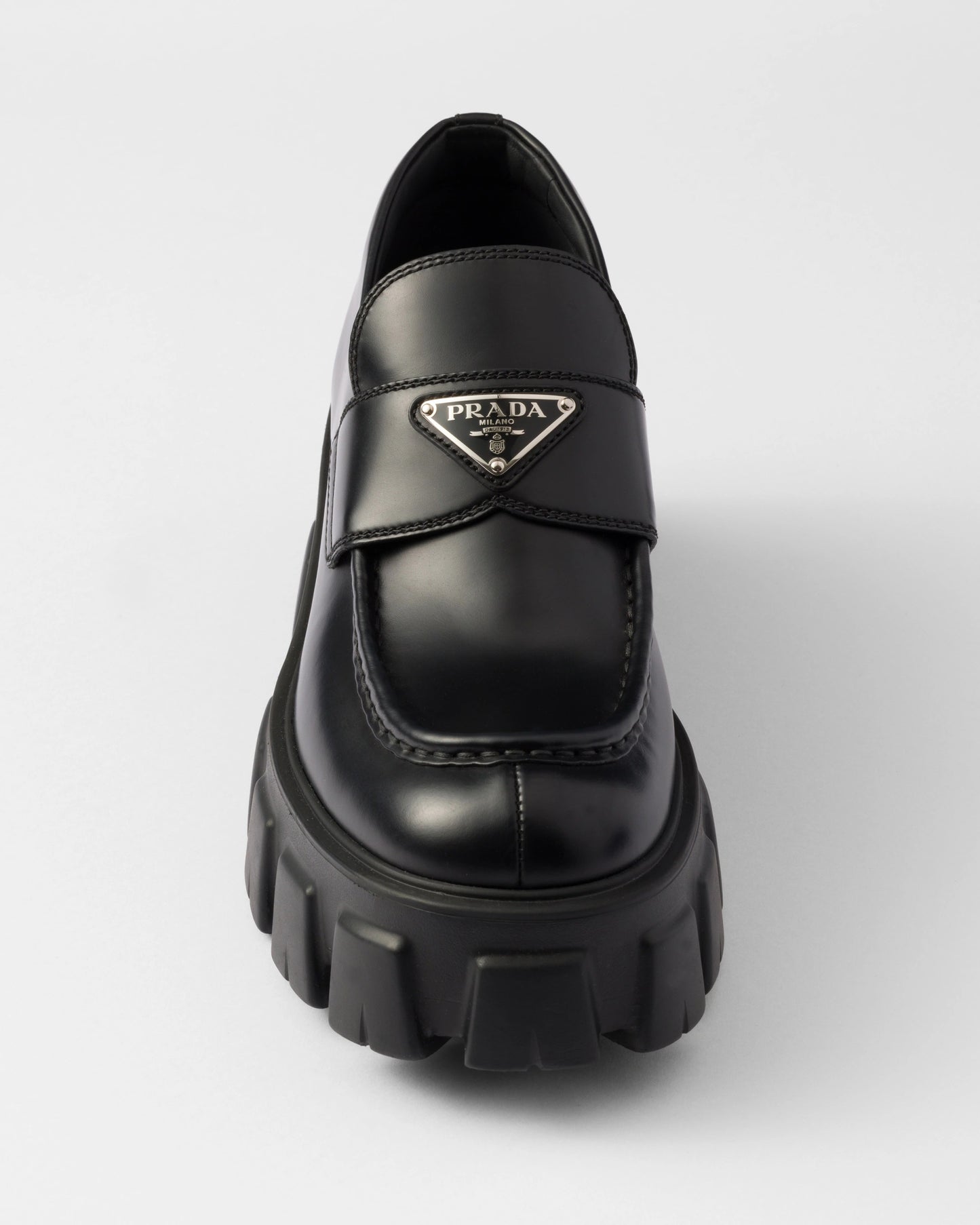 Brushed leather Monolith loafers