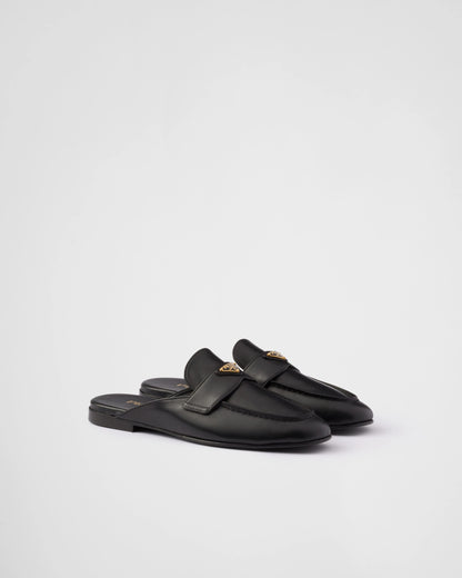Leather slippers