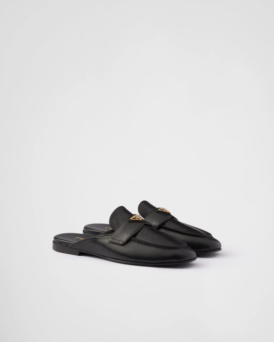 Leather slippers