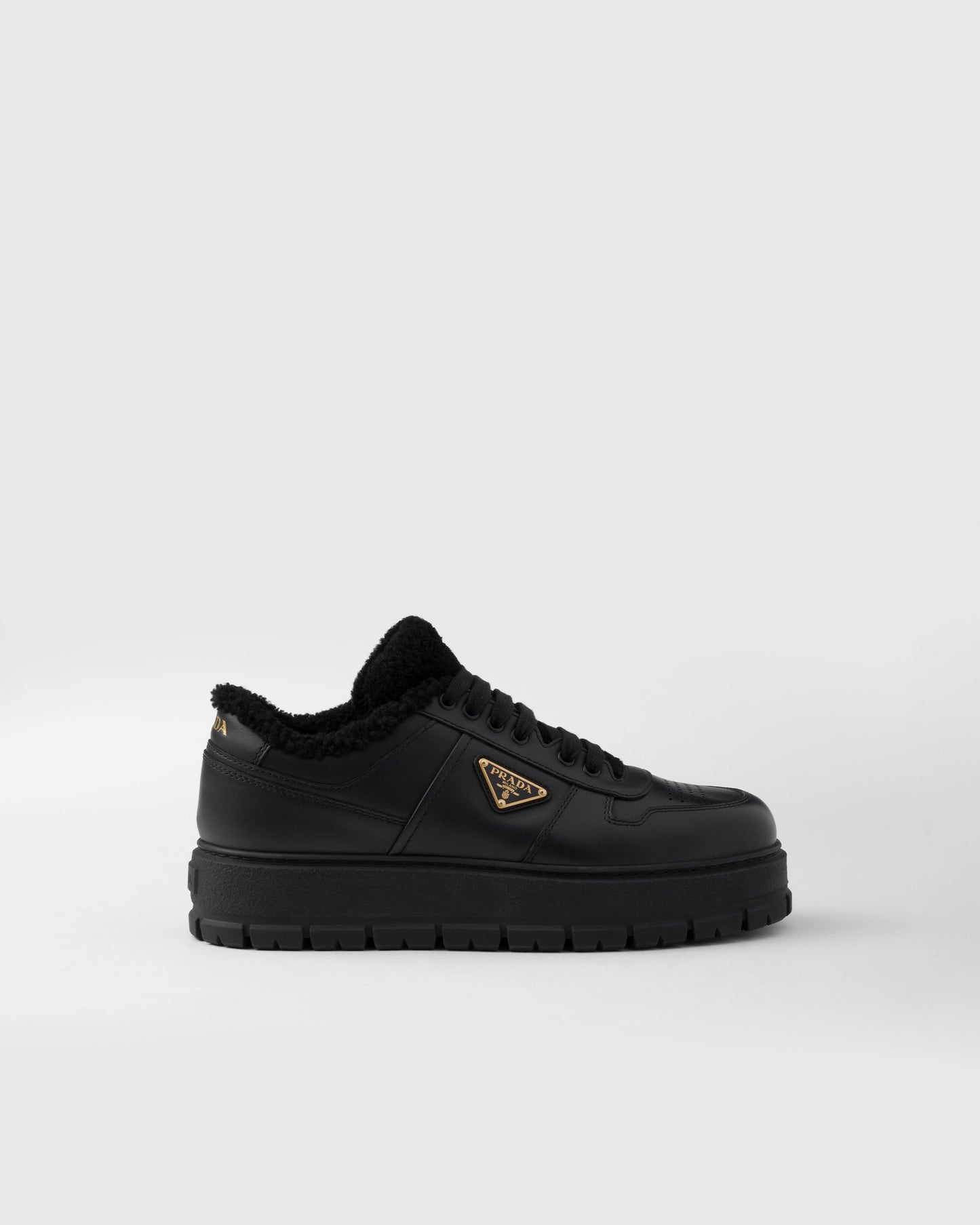 Leather laced sneakers