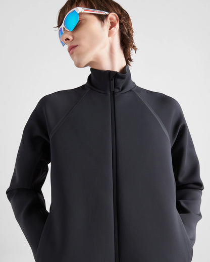 Recycled double jersey zip-up jacket