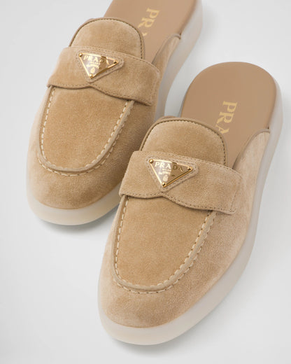 Suede mules