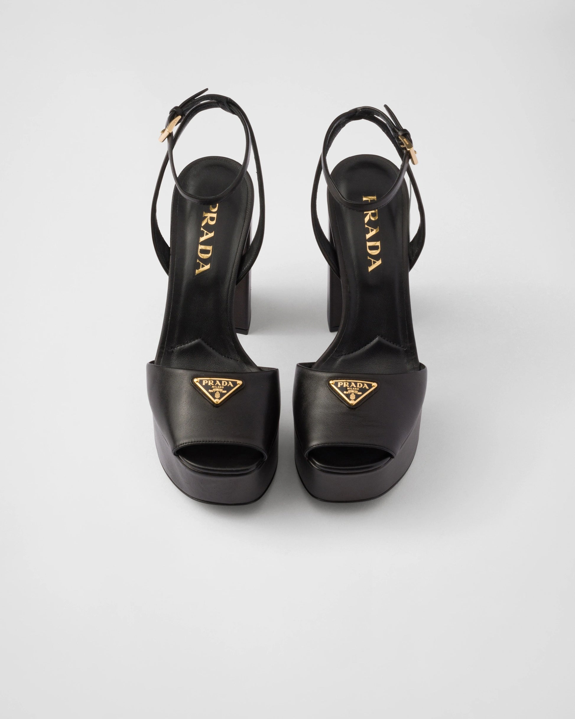 Nappa leather platform sandals