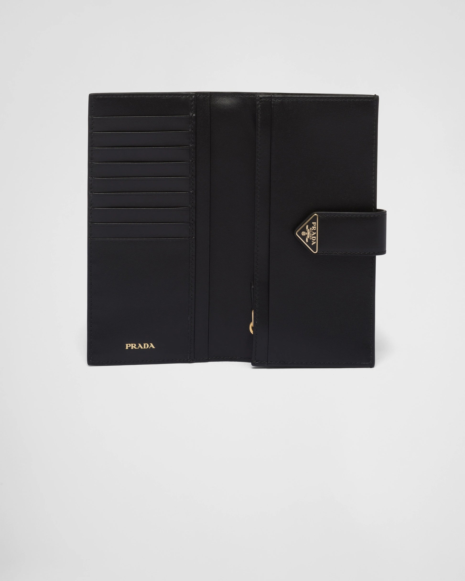 Large Saffiano and smooth leather wallet