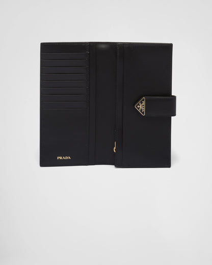 Large Saffiano and smooth leather wallet