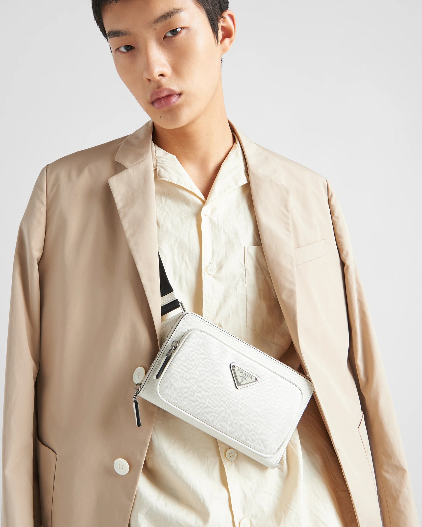 Saffiano leather belt bag