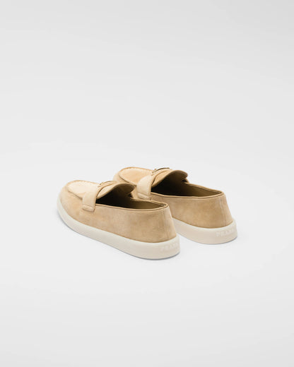Suede leather loafers