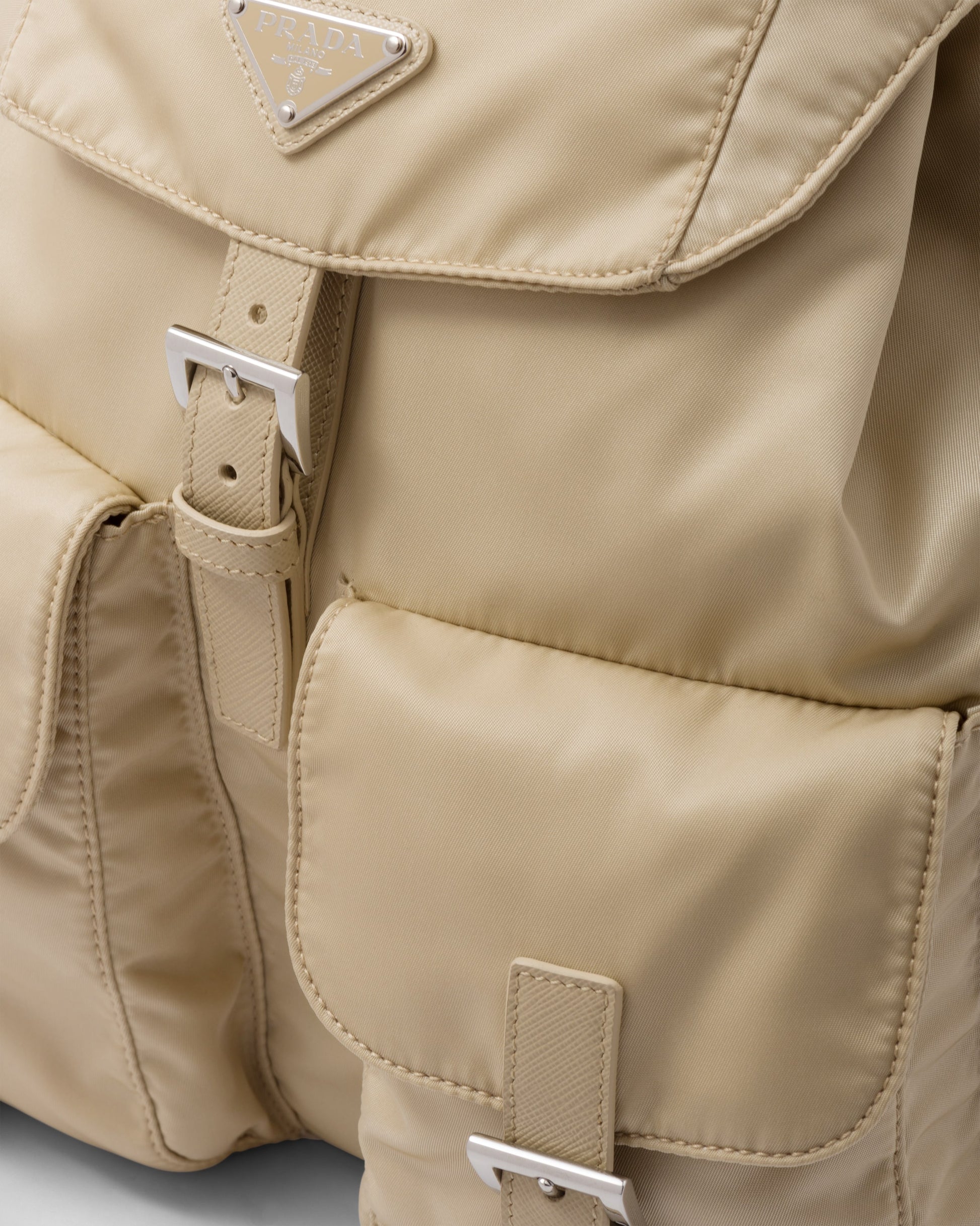 Medium Re-Nylon backpack with pouch