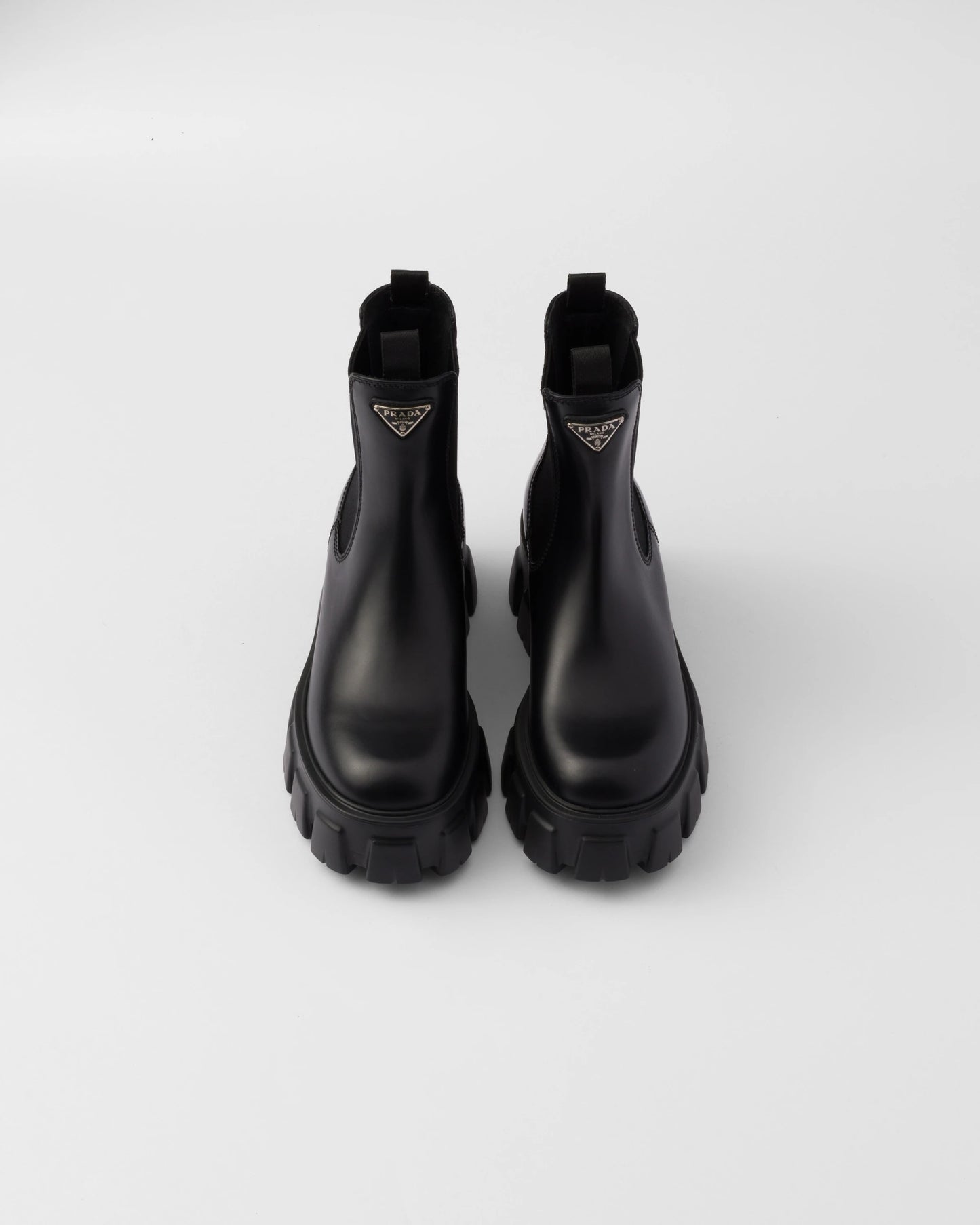 Monolith brushed leather booties