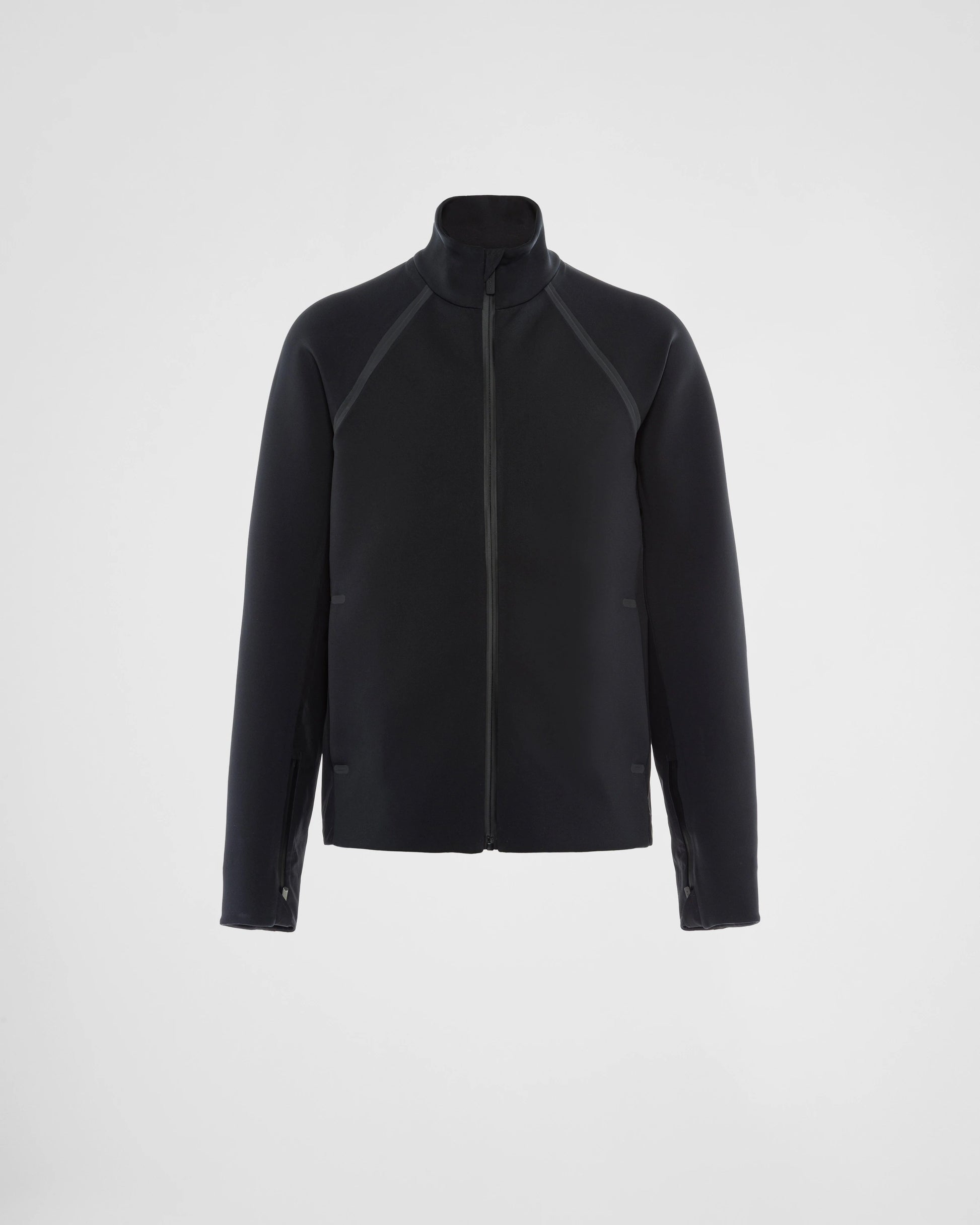 Recycled double jersey zip-up jacket
