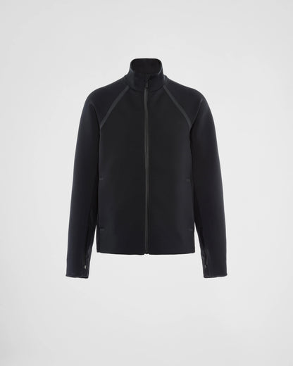 Recycled double jersey zip-up jacket