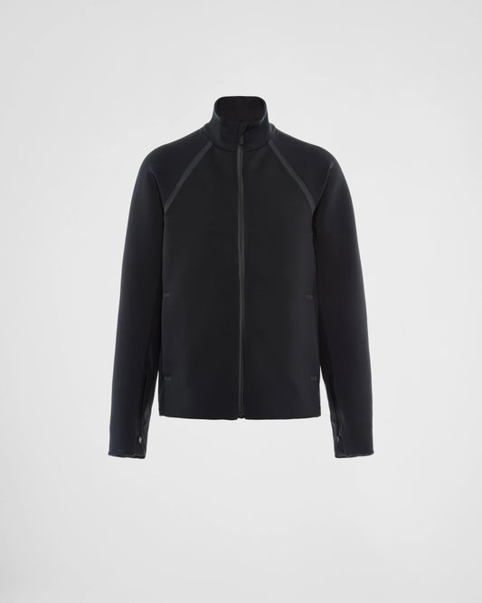 Recycled double jersey zip-up jacket