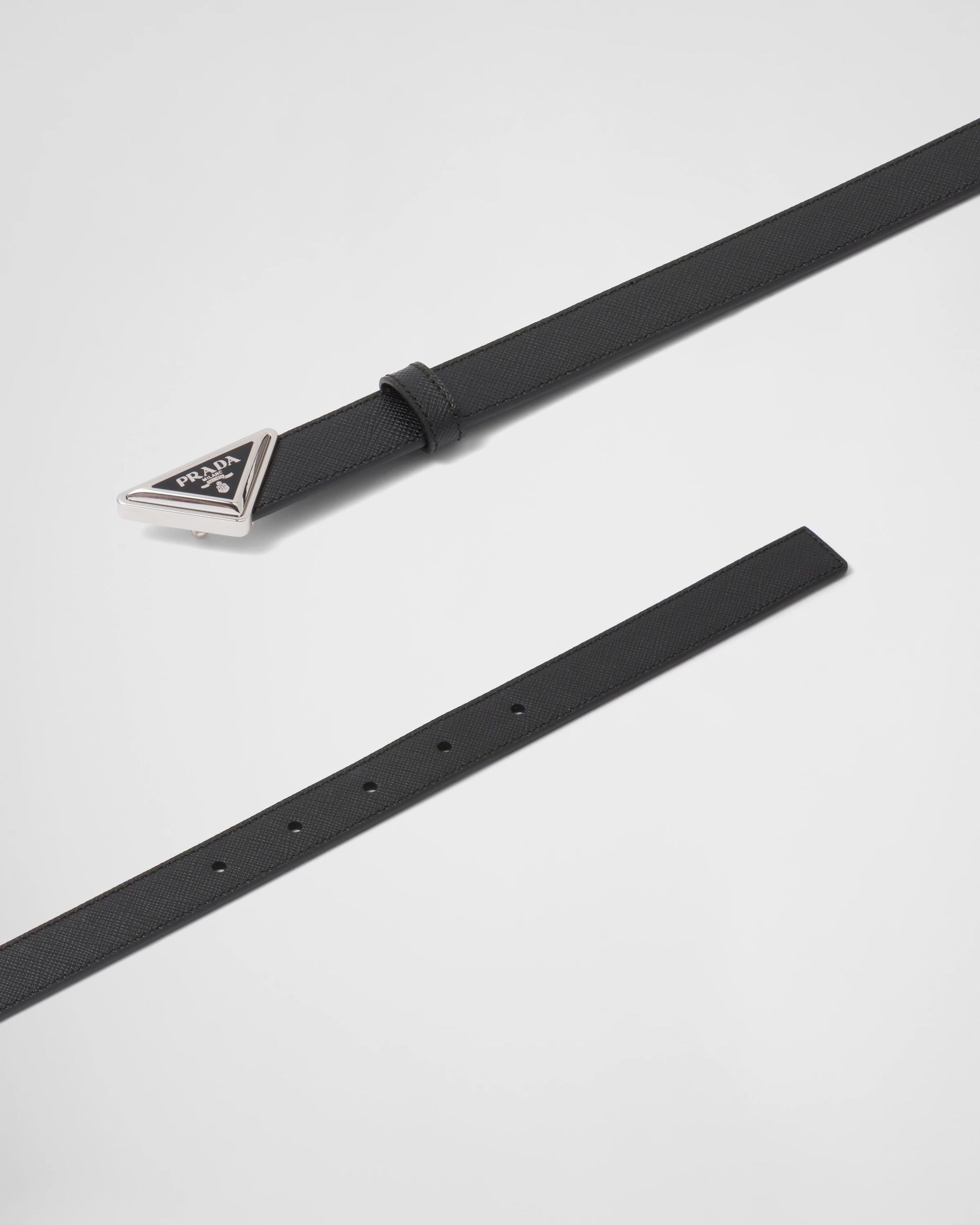 Saffiano leather belt