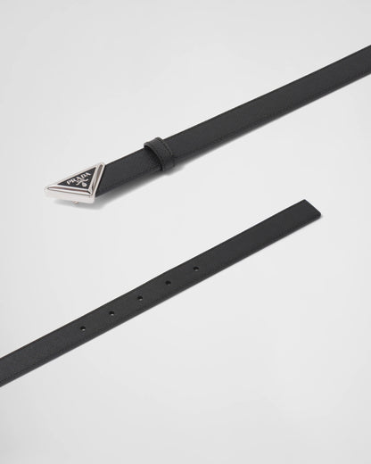 Saffiano leather belt