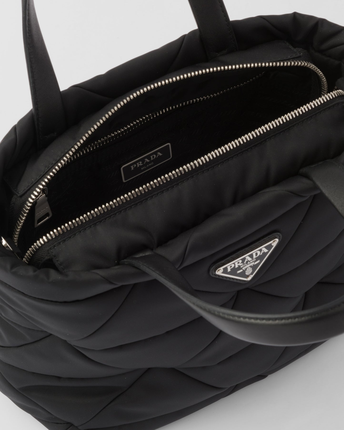 Padded Re-Nylon tote bag