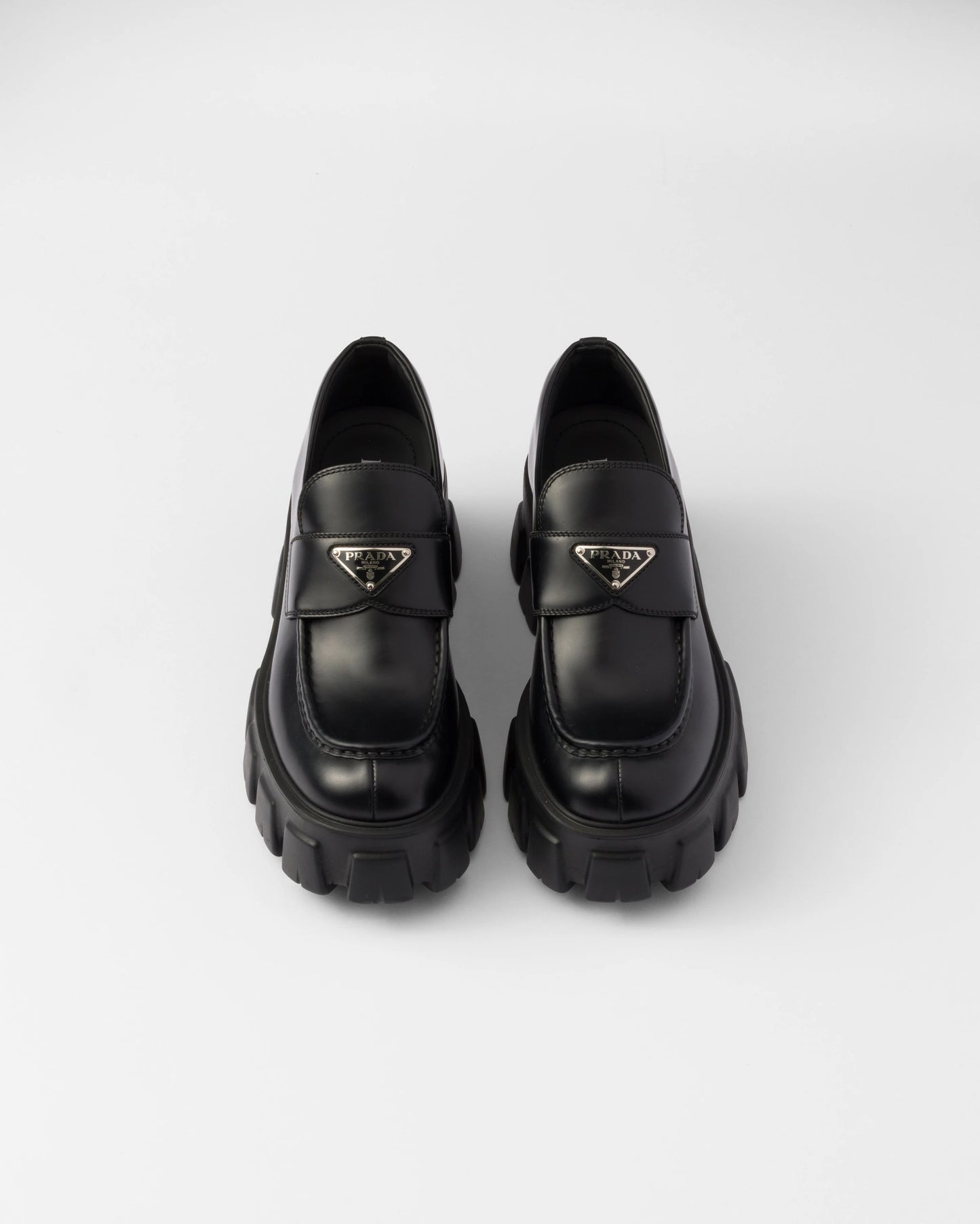Brushed leather Monolith loafers