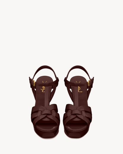 TRIBUTE platform sandals in patent leather