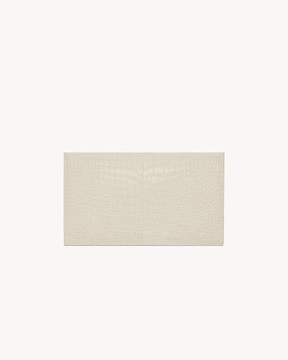 UPTOWN POUCH IN CROCODILE-EMBOSSED SHINY LEATHER
