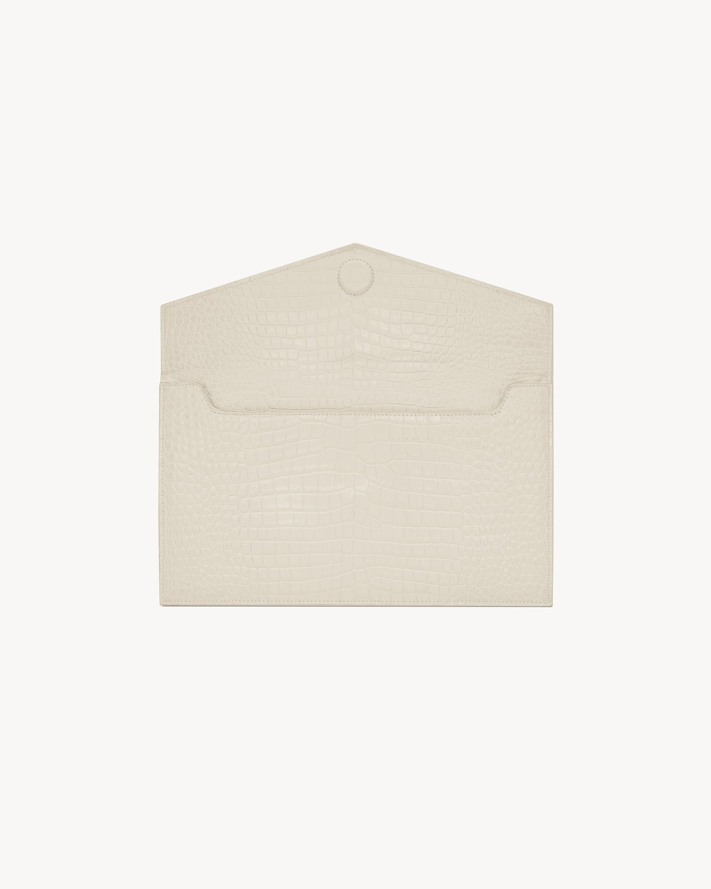 UPTOWN POUCH IN CROCODILE-EMBOSSED SHINY LEATHER
