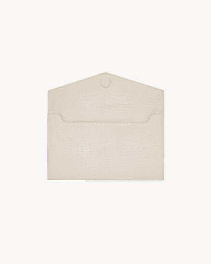 UPTOWN POUCH IN CROCODILE-EMBOSSED SHINY LEATHER