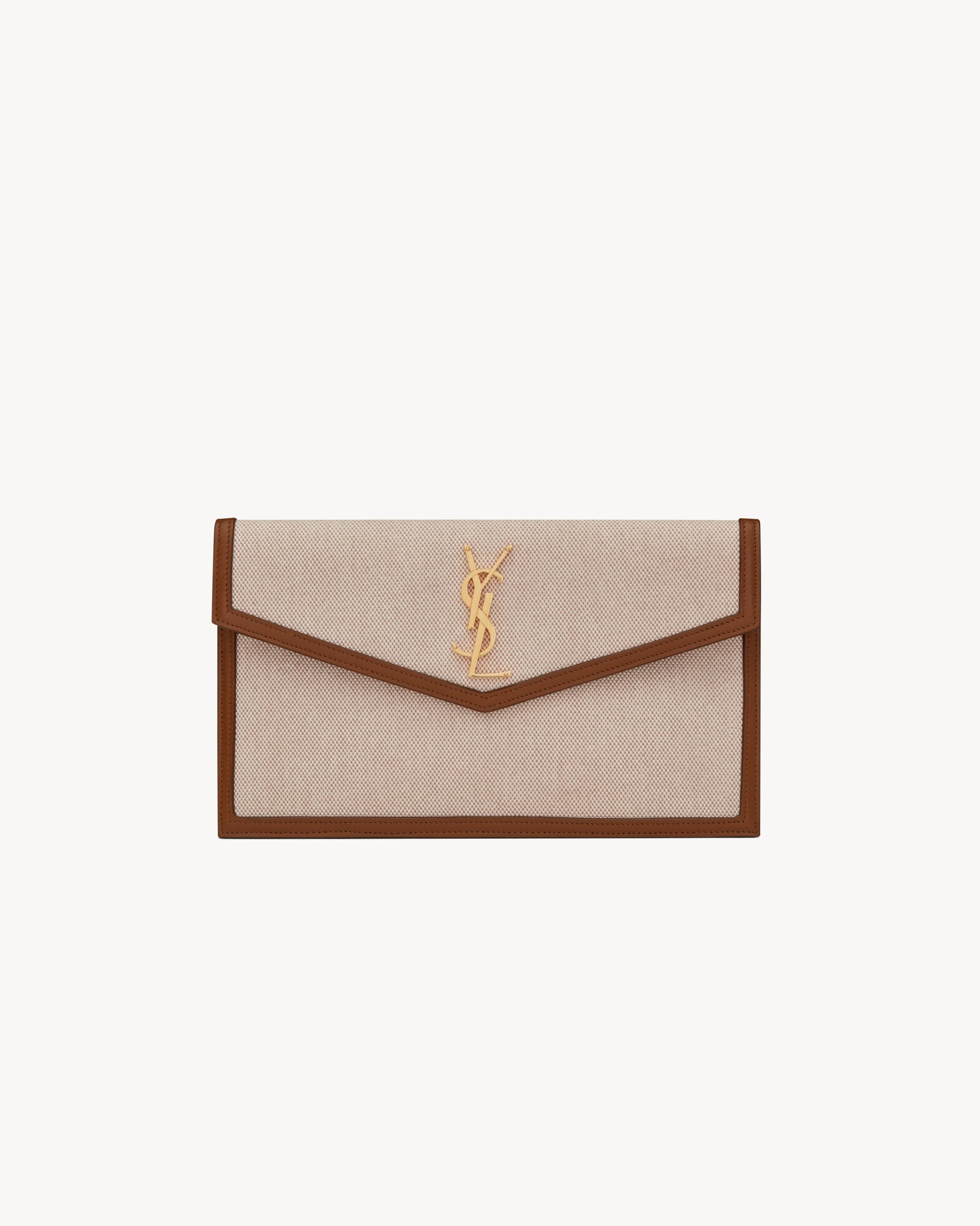 UPTOWN pouch in canvas and smooth leather