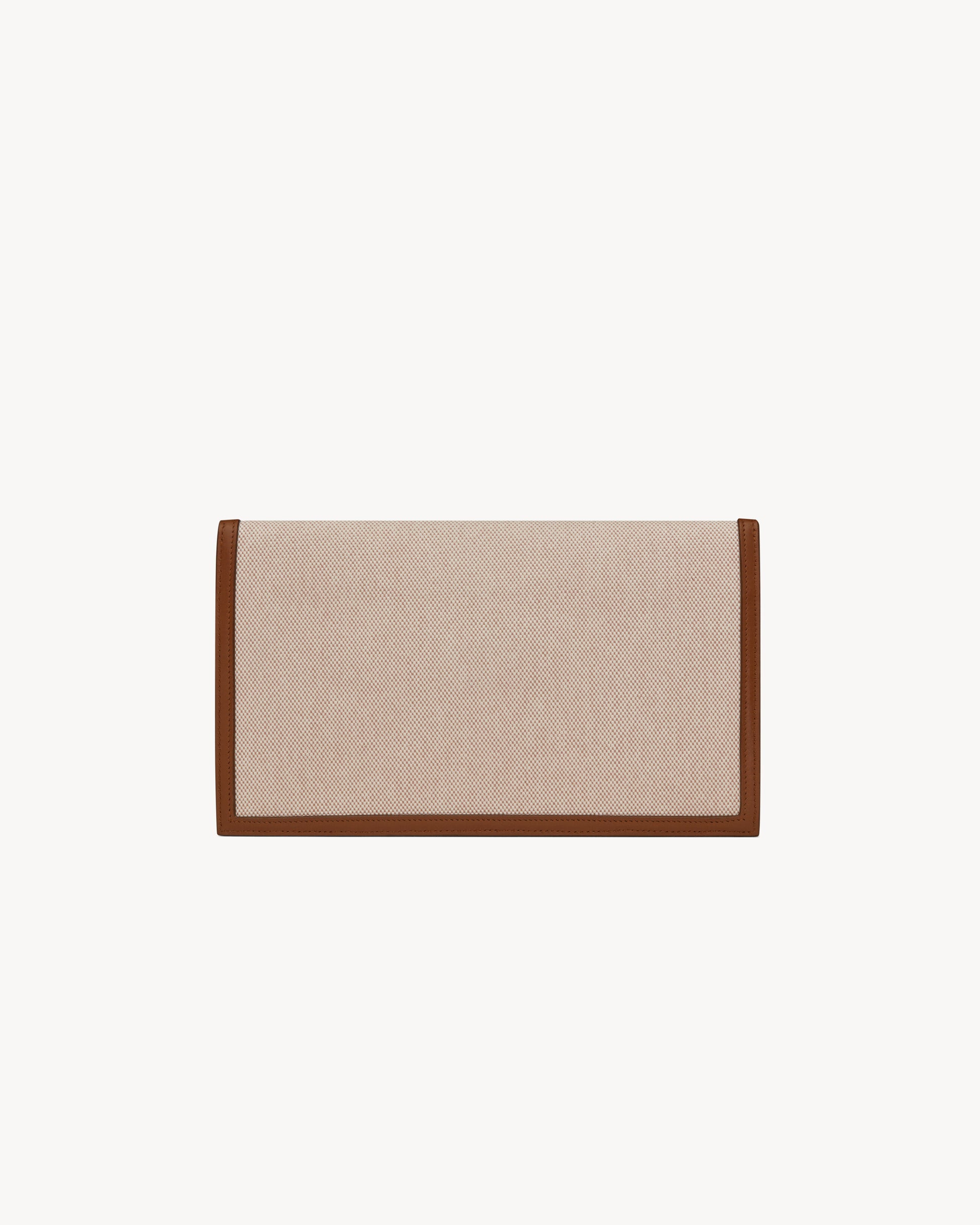 UPTOWN pouch in canvas and smooth leather