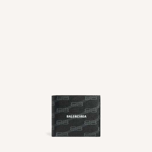 Signature square folded wallet bb monogram coated canvas
