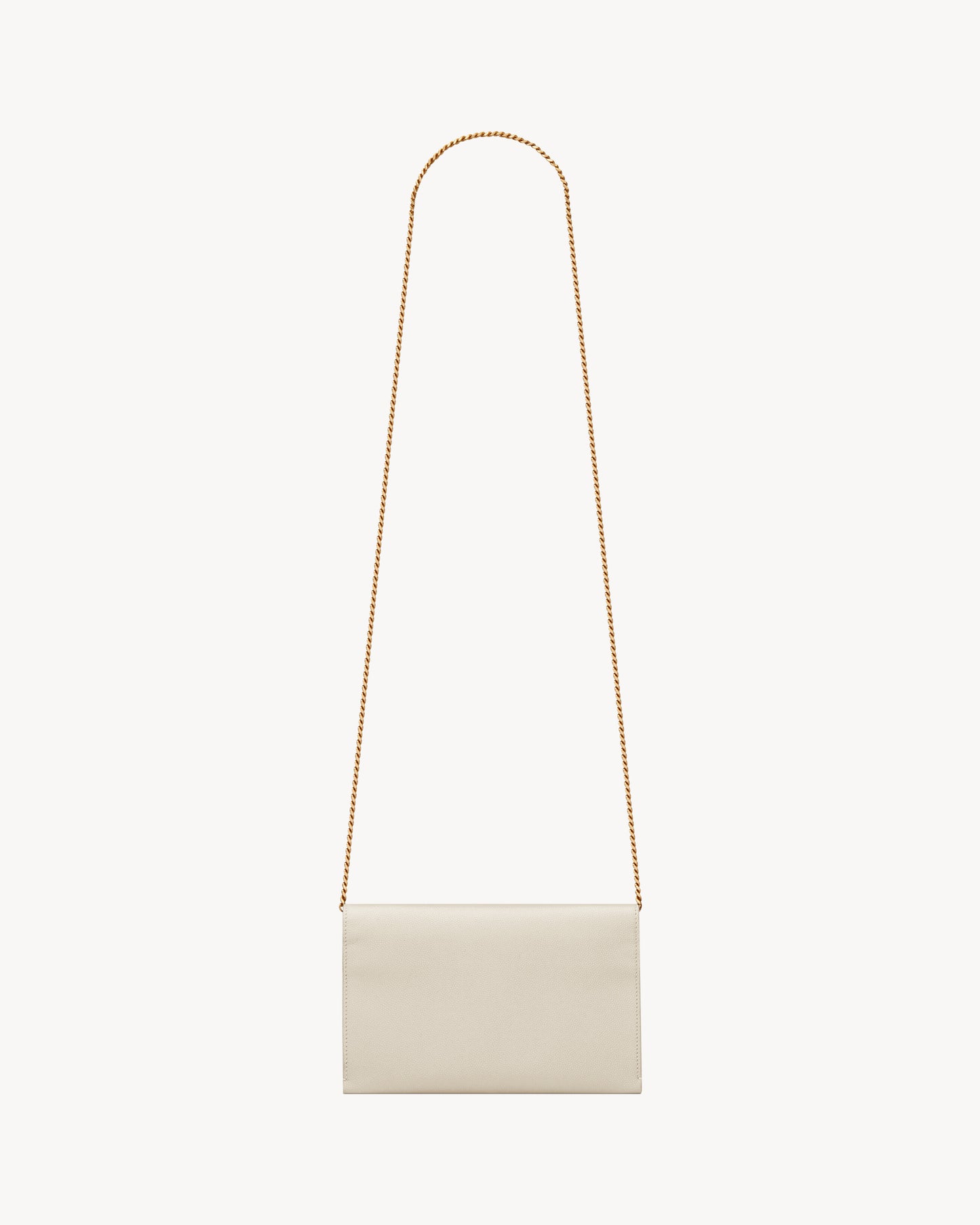 UPTOWN CHAIN WALLET IN GRAIN DE POUDRE EMBOSSED LEATHER
