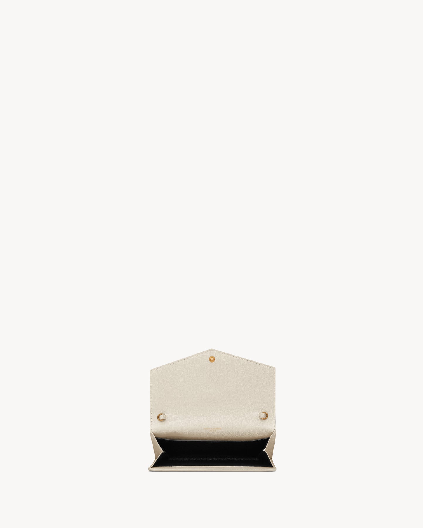 UPTOWN CHAIN WALLET IN GRAIN DE POUDRE EMBOSSED LEATHER