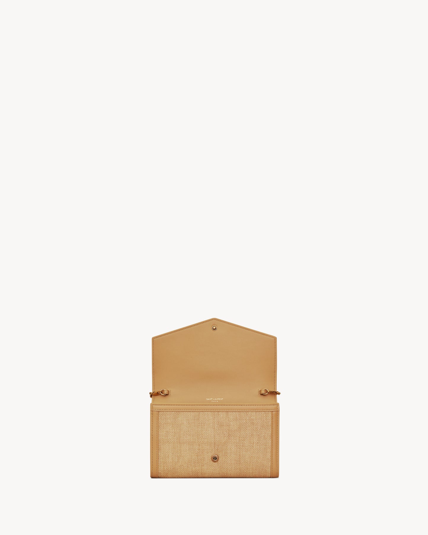 UPTOWN chain wallet in micro raffia