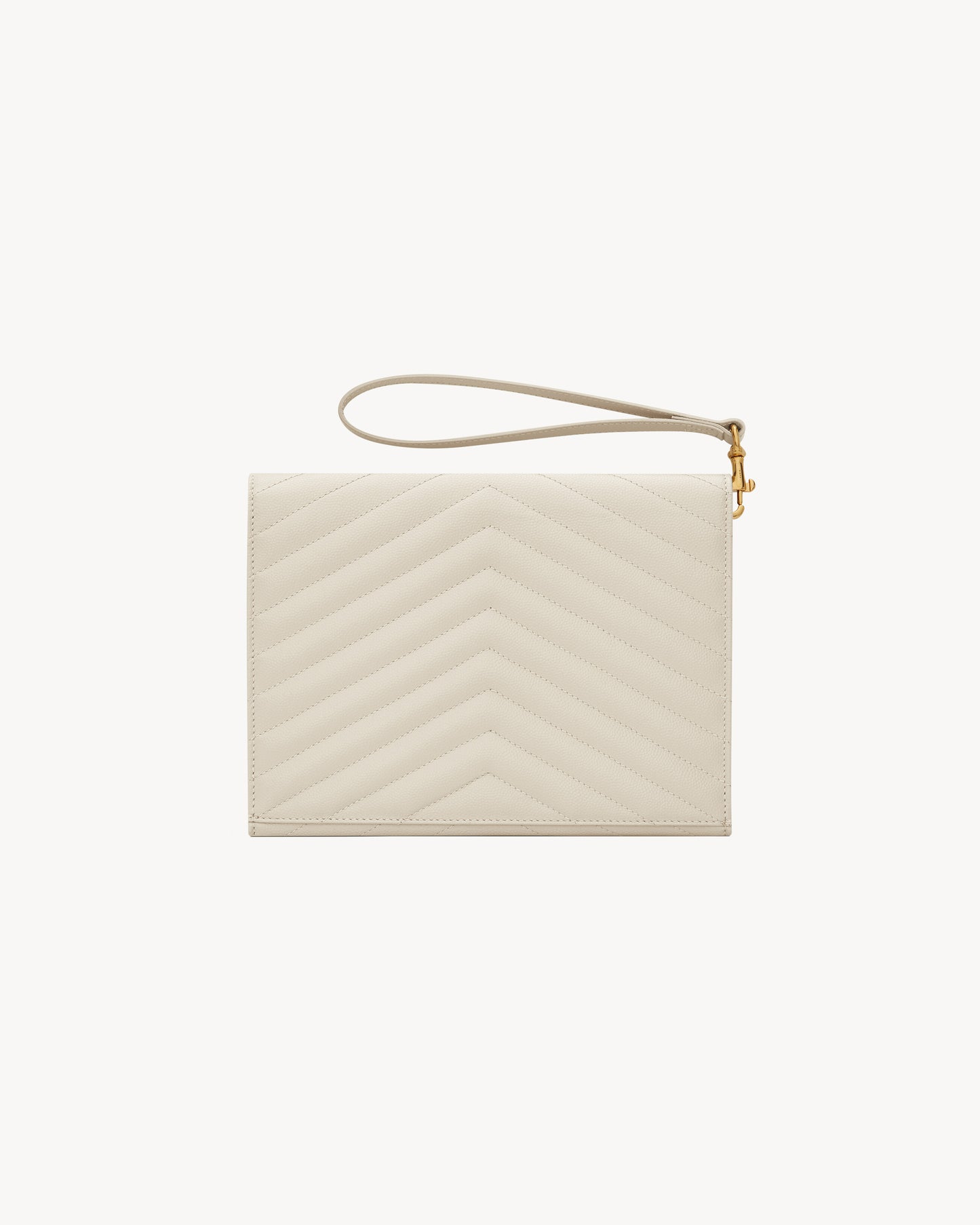 CASSANDRE MATELASSÉ FLAP POUCH in grain de poudre leather