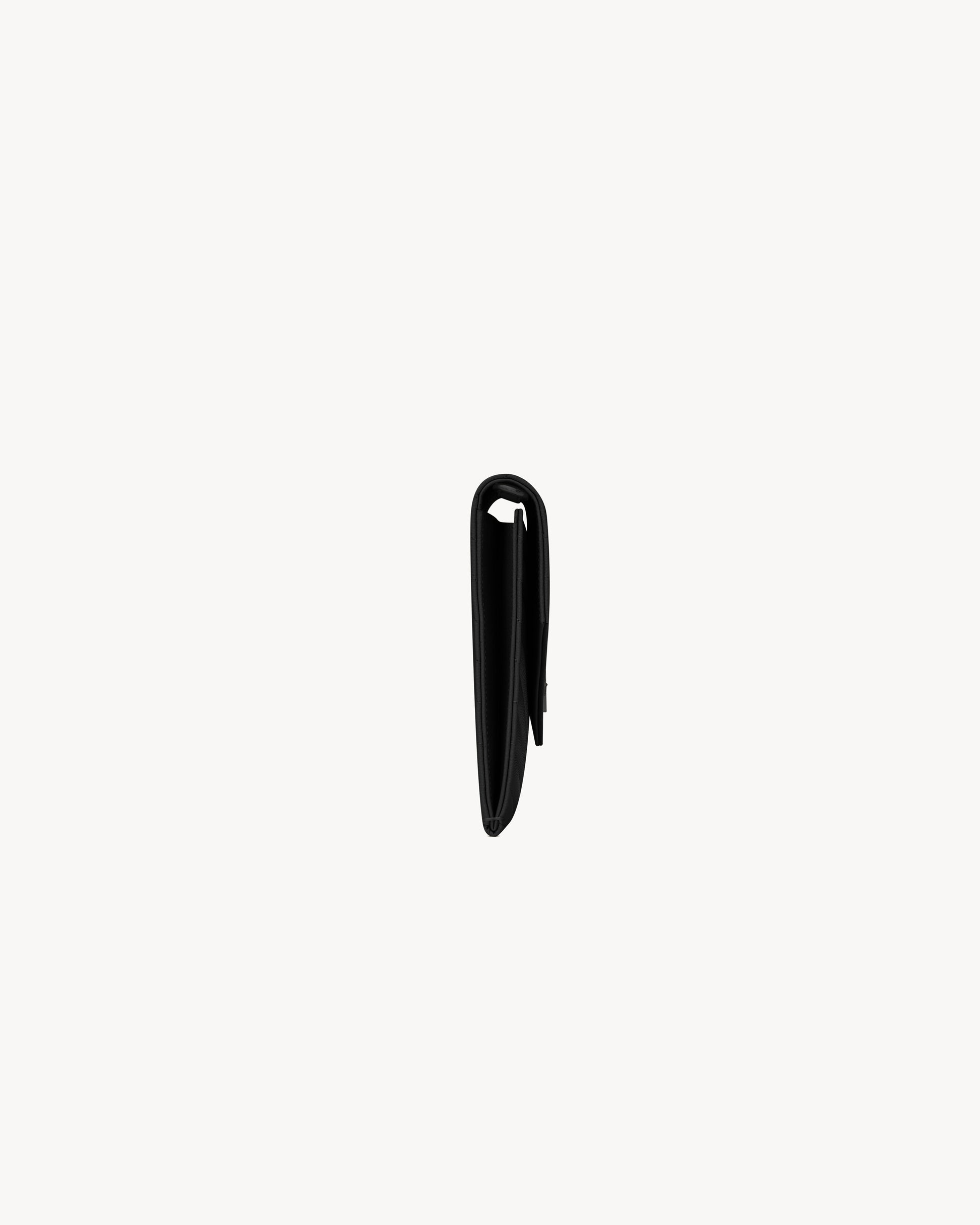 CASSANDRE MATELASSÉ FLAP POUCH IN GRAIN DE POUDRE LEATHER