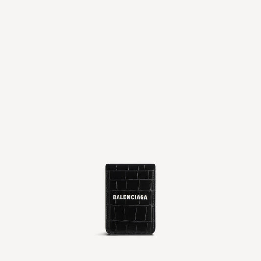 Cash magnet card holder crocodile embossed