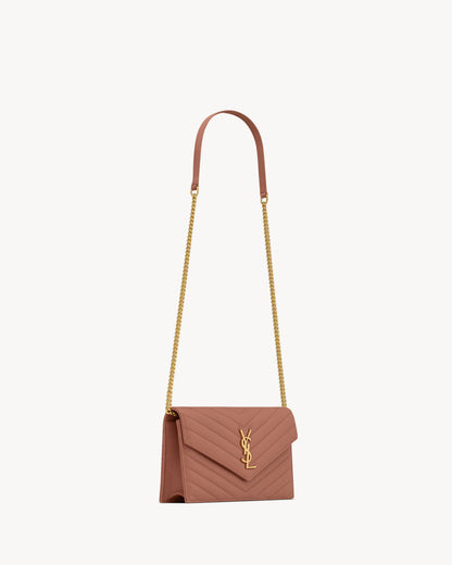 CASSANDRE envelope chain wallet in lambskin