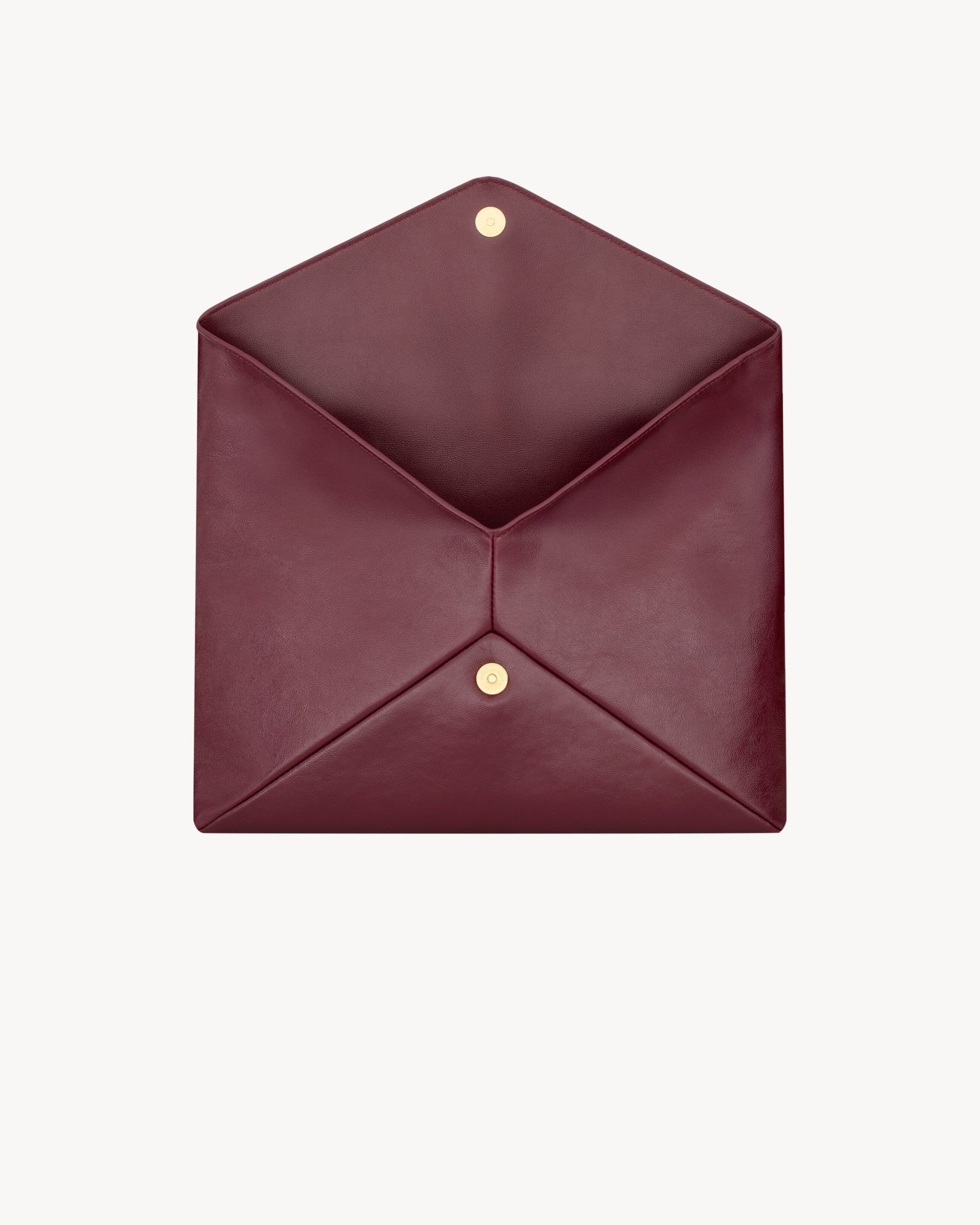 CASSANDRE large envelope pouch in shiny leather