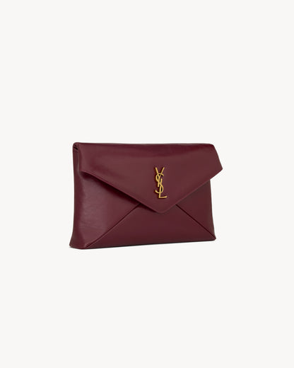 CASSANDRE large envelope pouch in shiny leather