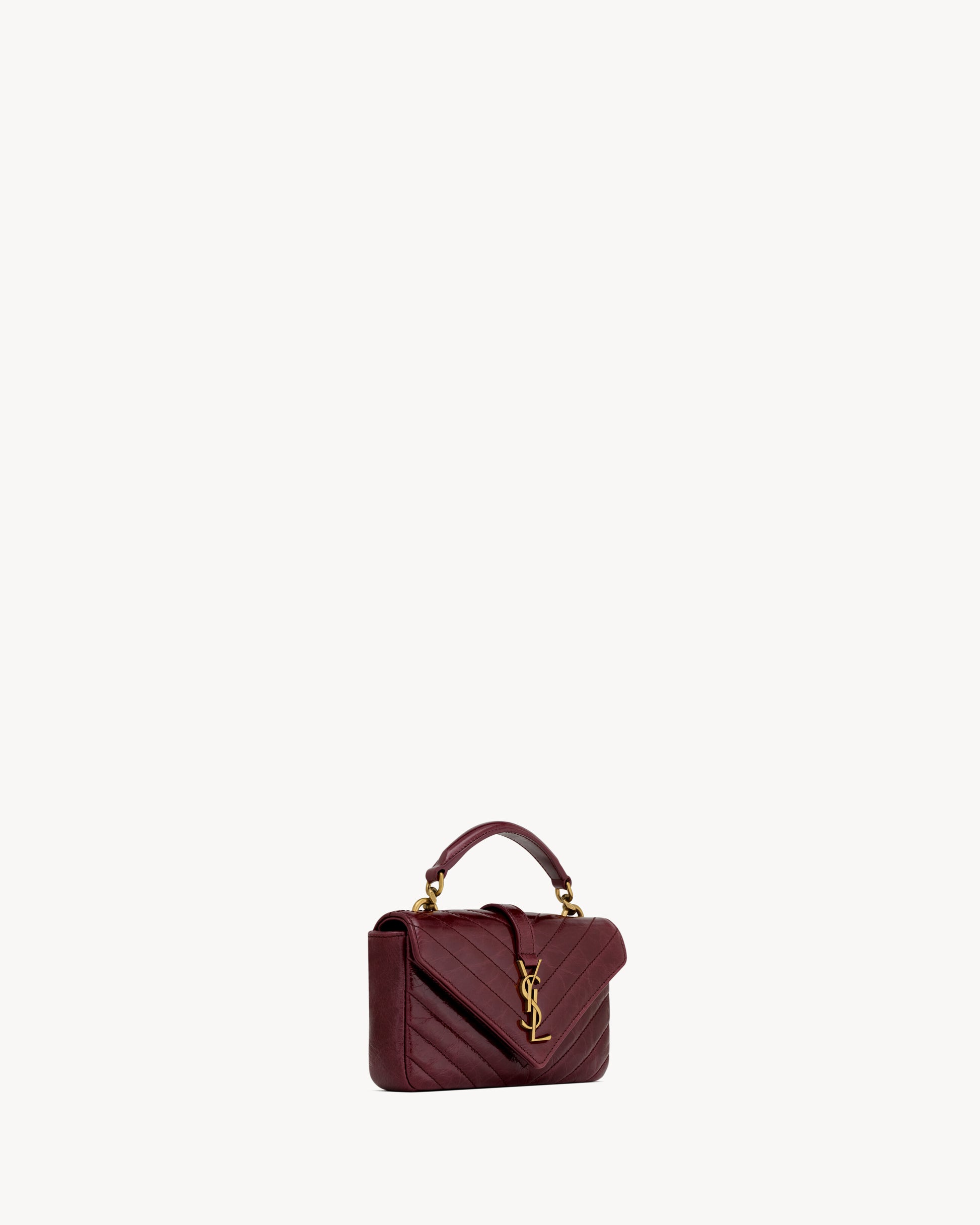 COLLEGE mini in shiny leather
