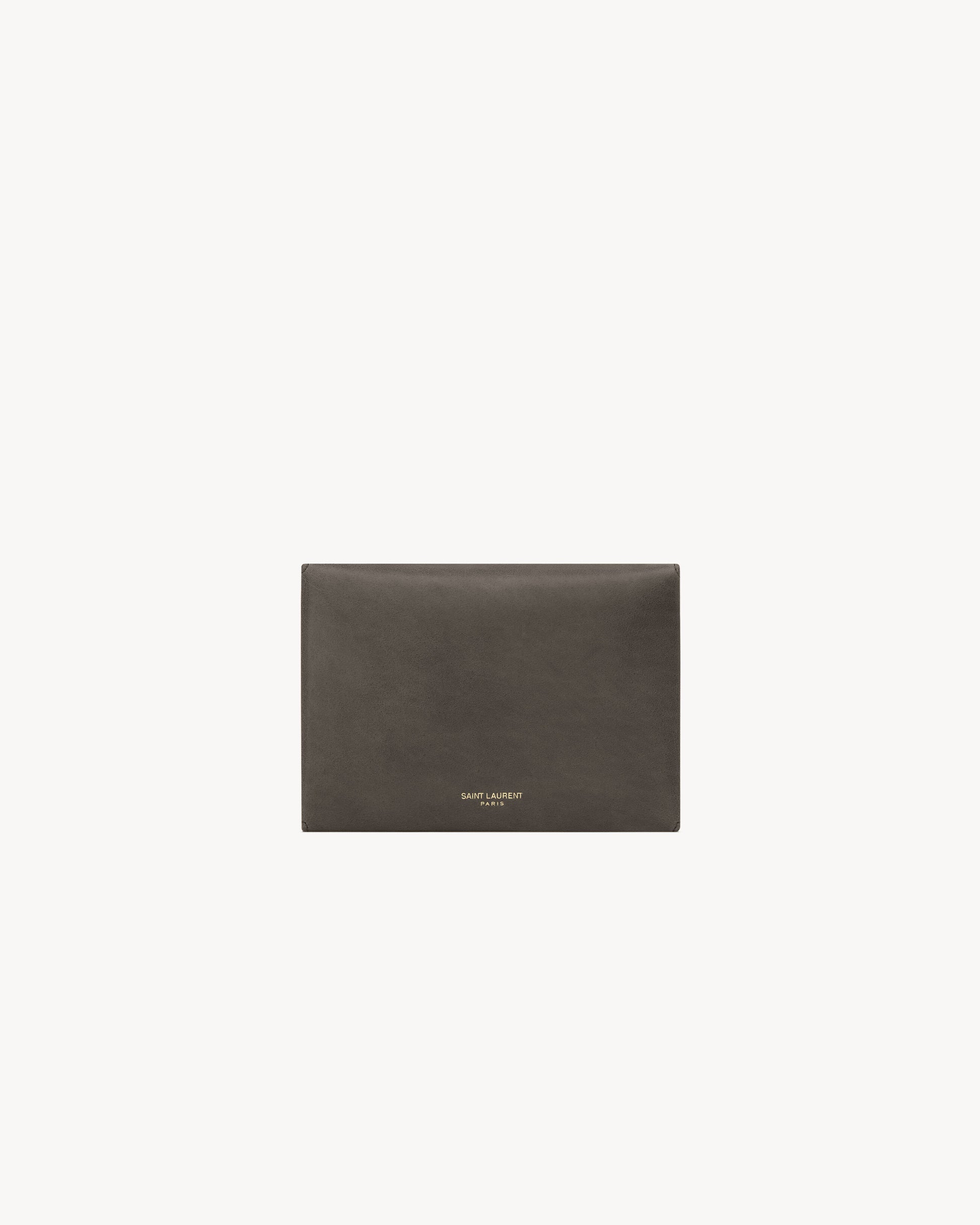 LETTER passport case in leather