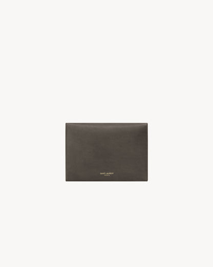 LETTER passport case in leather