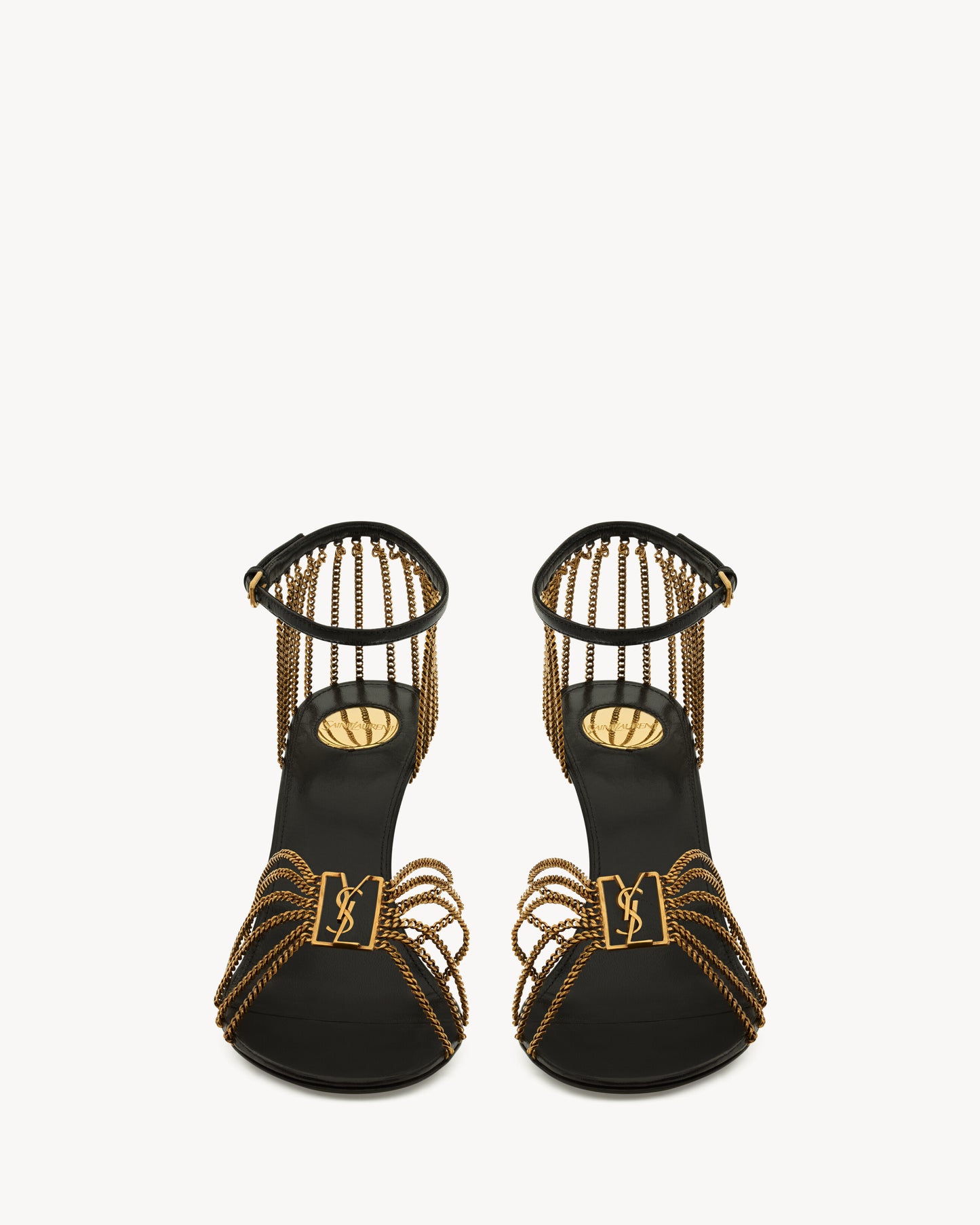 BABYLONE sandals in smooth leather and metal