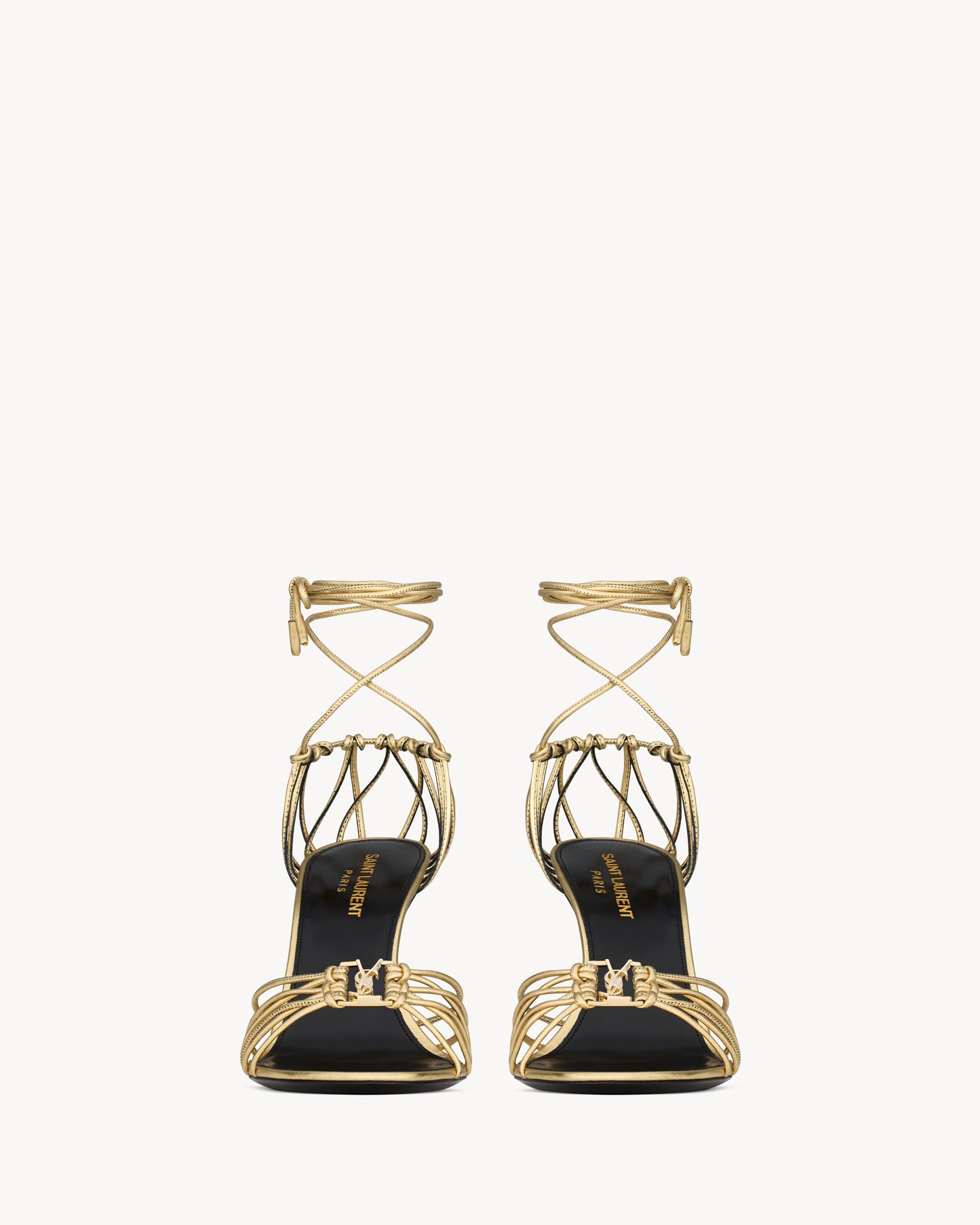 BABYLONE sandals in metallic leather
