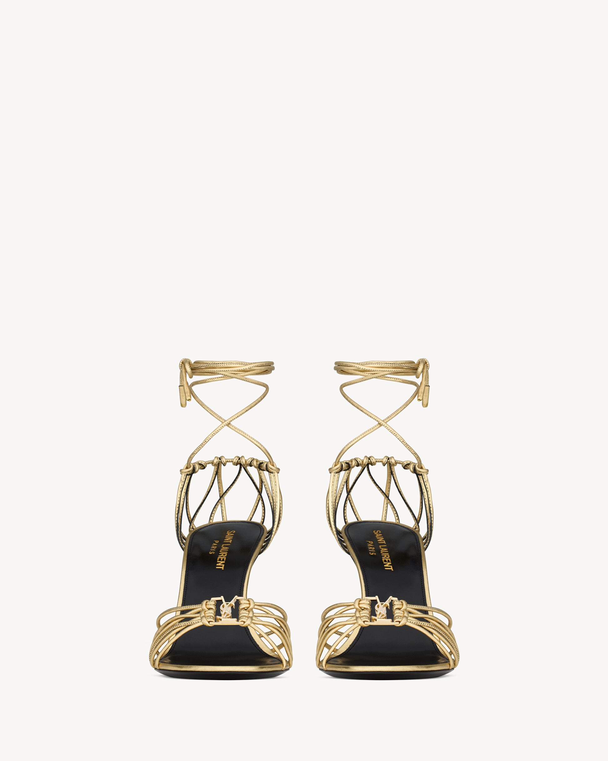 BABYLONE sandals in metallic leather