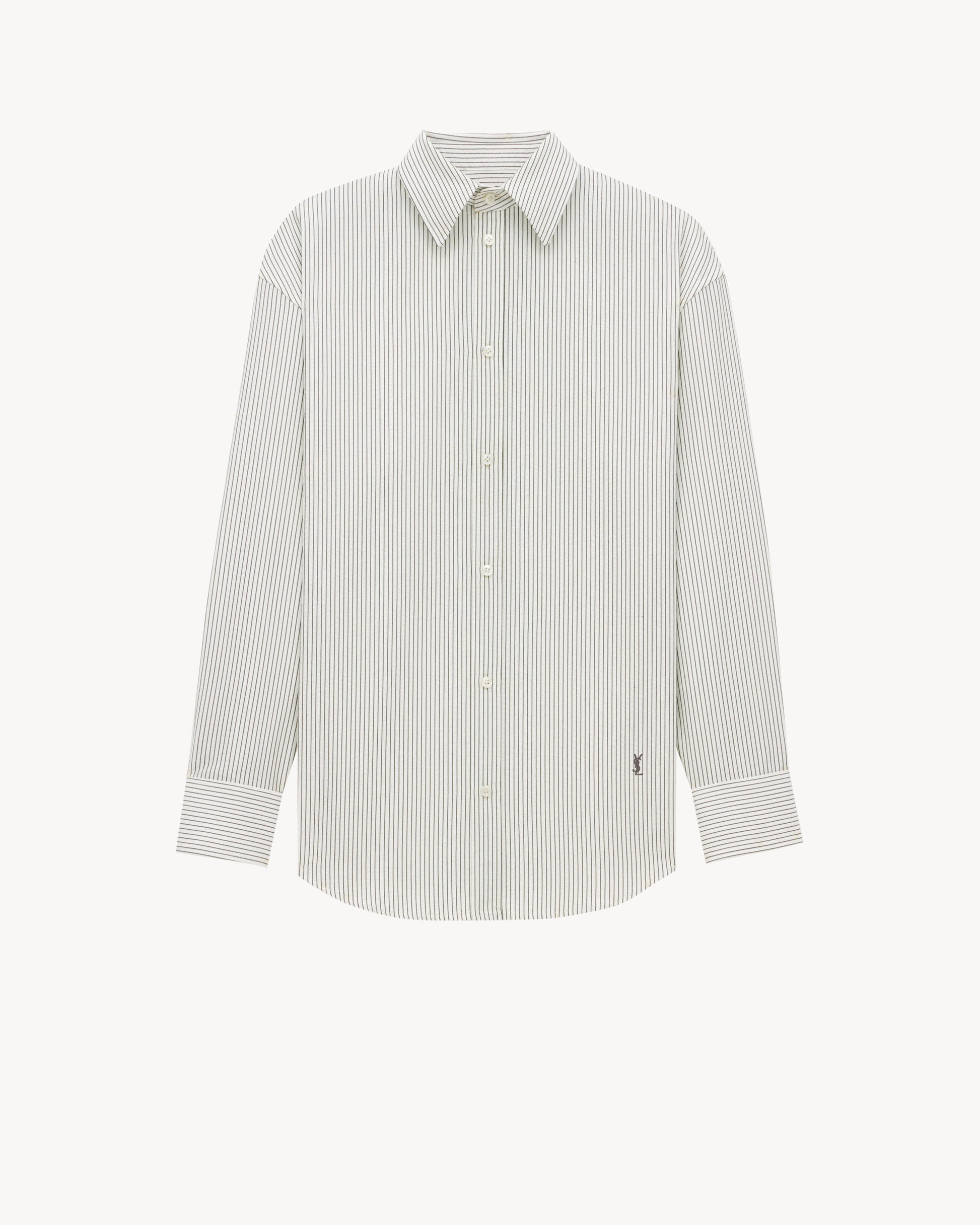 CASSANDRE shirt in striped cotton poplin