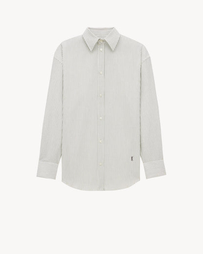 CASSANDRE shirt in striped cotton poplin