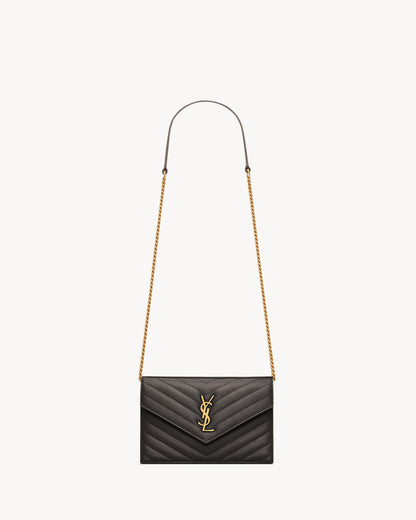 CASSANDRE envelope chain wallet in lambskin