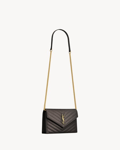 CASSANDRE envelope chain wallet in lambskin