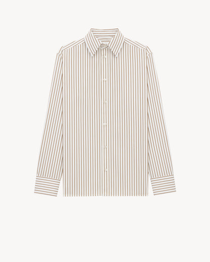 CASSANDRE shirt in striped cotton poplin