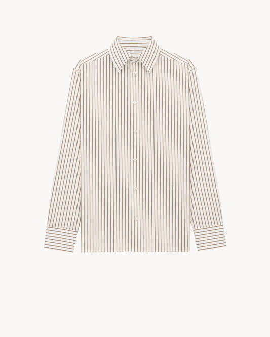 CASSANDRE shirt in striped cotton poplin